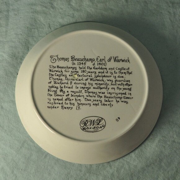 earl of warwick thomas beauchamp coaster trinket dish (w987) - Picture 4 of 5